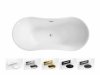 BESCO Wanna wolnostojąca Amber 170x80 + maskownica syfonu z przelewem czarna #WAS-170-ABC